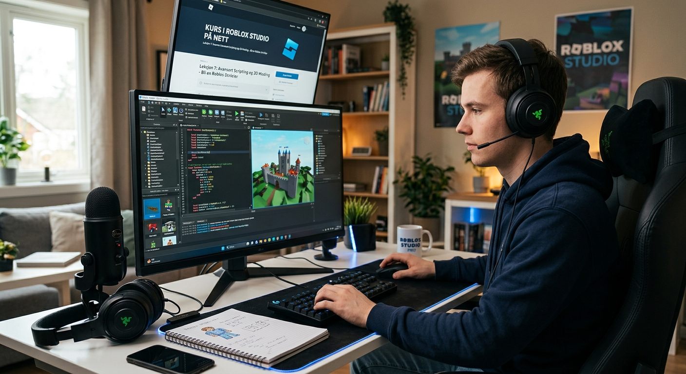 Bilde fra Roblox Studio hos Playwell Online